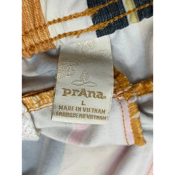 Prana Mariya Women's Shorts Swim Beach Swimwear Drawstring L White Striped - Picture 3 of 7